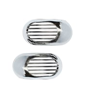 Krom Yan Sinyal Çerçevesi Kafesli Izgaralı Kapak 10x5cm 2 Parça