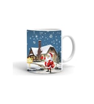 Yılbaşı Noel Baba Baskılı Seramik Beyaz Kupa