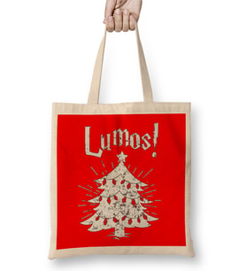 Lumos christmas Harry Potter Style 01 Bez Çanta Uzun Saplı