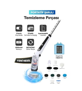 Portatif Şarjlı Temizleme Fırçası (Standart)