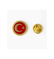 Ay Yıldız atatürk Silüeti Gold Rozet