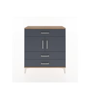 Arges Şifonyer 2 Raflı 3 Çekmeceli 2 Kapaklı 88x30x96 Çam-Antrasit