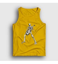 Presmono Unisex Sarı Skeleton Guitarist Music Rock Atlet 339922tt (Sarı)