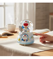 Doraemon Temalı Işıklı Müzikli Püskürtmeli Büyük Boy Kar Küresi