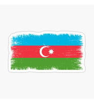 Azerbaycan Azerbaijan 18 Cm Araba Arka Cam Sticker MD12