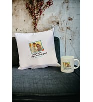 Fotoğraf Baskılı Kupa Bardak ve Yastık Set (Beyaz)