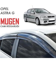 Opel Astra G 1998-2004 Uyumlu Mugen Cam Rüzgarlığı Seti Piano Black 4'lü İthal