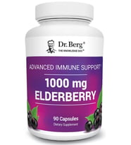 Dr. Berg Black Elderberry 15,000 IU Vitamin D, 60 mg of Zinc, 90 mg of Camu Camu - (4-in-1) Sambucus Elderberry Immune Support - 90 Capsules.Abd Menşei.55.