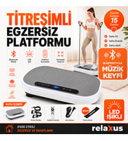 Bluetooth LED Işıklı Titreşimli Egzersiz Platformu Kumandalı Ev Fitness Aleti Direnç Lastiği Hediye