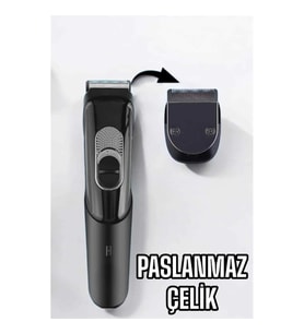 Mey İthalat® Saç Sakal Vücut Şarjlı Kablosuz Tıraş Makinesi Profesyonel Paslanmaz Çelik