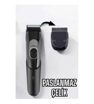 Mey İthalat® Saç Sakal Vücut Şarjlı Kablosuz Tıraş Makinesi Profesyonel Paslanmaz Çelik