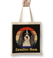 Tri Colored Cavalier King Charles Spaniel Mom Bez Çanta Uzun Saplı