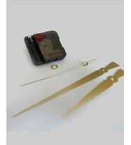 Askılı Sessiz Saat Mekanizması 16 Mm Şaft, Gold Renk Akrep, Yelkovan, Saniye 10 Cm 13 Cm 15 Cm