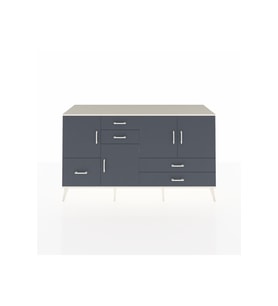 Hyperion Konsol 4 Raflı 5 Çekmeceli 4 Kapaklı 176x44x99 Aytaşı-Antrasit