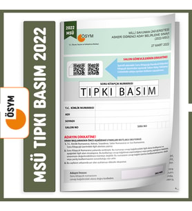 MSÜ 2022 ÖSYM Tıpkı Basım Türkiye Geneli Dijital Çözümlü Çıkmış Soru Kitapçığı