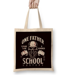 Father Skull Dad Daddy Papa Poppa Stepdad Husband Family Bez Çanta Uzun Saplı