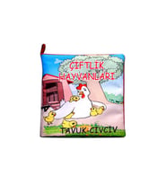 Tox Çiftlik Hayvanları Kumaş Sessiz Kitap T058 - Bez Kitap , Eğitici Oyuncak , Yumuşak ve Hışırtılı
