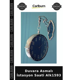 Özel Üretim Dekoratif Ev Aksesuarı Retro Salon Duvara Asmalı İstasyon Saati Alk1593