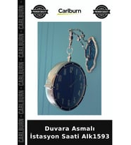 Özel Üretim Dekoratif Ev Aksesuarı Retro Salon Duvara Asmalı İstasyon Saati Alk1593