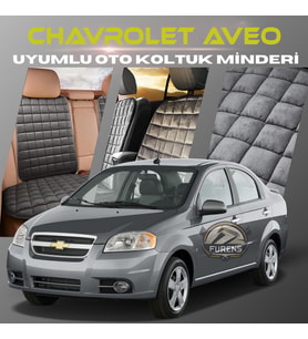 Chevrolet Aveo Antrasit Renk Tay Tüyü Cepli & Terletmez Sırtlı Oto Koltuk Minder Seti - Koltuk Koruma Kılıfı (ÖN & ARKA TAM SET)