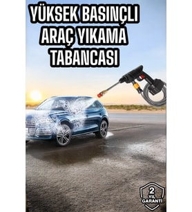 Bahçe Ve Araba Yıkama Tabancası Su Basınçlı Hazneli Bataryalı Oto Yıkama