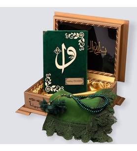 GOLD SANDIKLI HAFIZ BOY KUR'AN-I KERİM SETİ SET(YEŞİL)