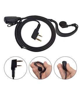 Baofeng 1 Adet Telsizler Için Akustik Kulaklık Siyah Spiral Kulak Içi Telsiz Kulaklığı Baofeng BF-999S BF-888S BF-777S Uv-82 ZT-V68