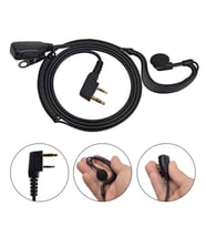 Baofeng 1 Adet Telsizler Için Akustik Kulaklık Siyah Spiral Kulak Içi Telsiz Kulaklığı Baofeng BF-999S BF-888S BF-777S Uv-82 ZT-V68
