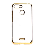 Xiaomi Redmi 6 Kılıf Zore Dört Köşeli Lazer Silikon Kılıf (Gold)