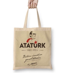 Atatürk 5 Bez Çanta Uzun Saplı