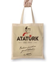Atatürk 5 Bez Çanta Uzun Saplı