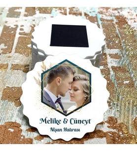 Magnet Hediyelik - Gelin / Damat Resimli Magnet - Söz, Nişan, Düğün, Nikah, Kına