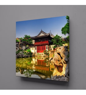 DOĞADAKİ EV KANVAS TABLO 100x100cm (Karışık)