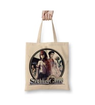 Steins Gate Beyaz Bez Çanta Uzun Saplı Alışveriş Çantası Plaj Çantası