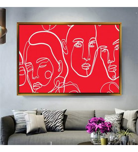 Altın Çerçeveli dekoratif tablo l722 (Gold)
