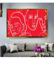 Altın Çerçeveli dekoratif tablo l722 (Gold)