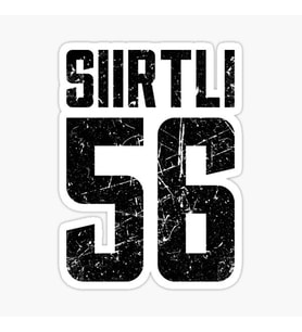 56 SİİRT Sticker Yapıştırma Oto Etiket 17cm