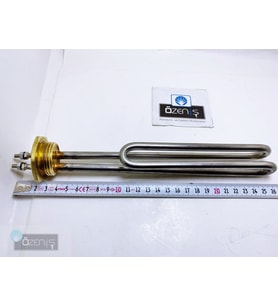 1” İnç 1 Parmak Kafalı Kıvrık Pot Kısa Kazan Isıtıcısı Rezistansı (Metal)