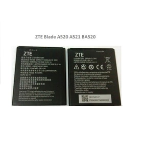 Zte Blade A520 A521 Ba520 Batarya Pil Li3824T44P4H716043 2400 Mah