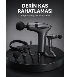 Taşınabilir 3in1 Masaj Aleti Şarjlı Titreşimli Esneme Bantlı Yeni Nesil