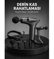Taşınabilir 3in1 Masaj Aleti Şarjlı Titreşimli Esneme Bantlı Yeni Nesil