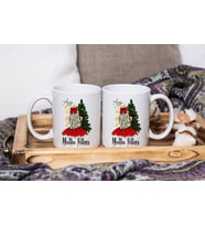 Mutlu Yıllar & Merry Christmas & Yılbaşı Tasarımlı Kişiye Özel İkili Kupa Seti