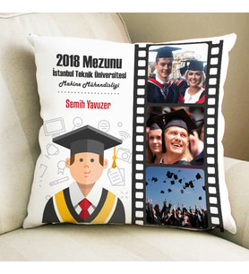 Kişiye Özel Erkeklere Özel Mezuniyet Hediyesi Yastık
