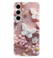 Samsung Galaxy A26 Kılıf Boutique Baskılı Resimli Pembe Kelebekler Pcode -088