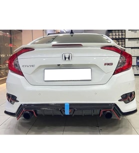Honda Civic Fc5 Mugen Arka Ek Mat Siyah Plastik Karlık