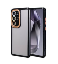 Skyarc Samsung Galaxy S24 Ultra Kılıf Kamera Korumalı Renkli Kenar ve Çerçeve Tasarımlı Vitamin Kapak (Siyah)