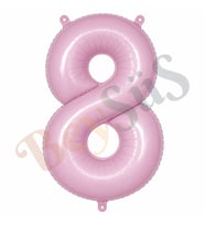 8 Rakam Folyo Balon pembe Rengi (76 cm)