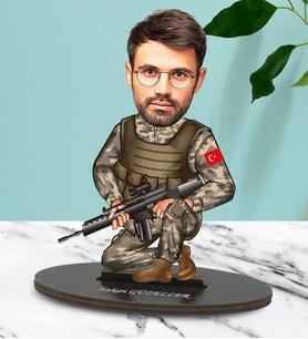 Kişiye Özel Polis 1 Tasarımlı Karikatür Biblo