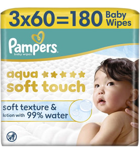 Lexroo Aqua Soft Touch Bebek Islak Havlu 3 Paket 180 Yaprak