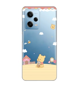 Redmi Note 12 Pro 5G Uyumlu Winnie The Pooh Tasarımlı Şeffaf Telefon Kılıfı